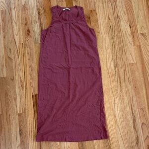 American Giant racer back mid T-shirt dress tank size small mauve color NWOT